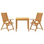 Juego de comedor de jardín 3 piezas madera maciza de acacia by vidaXL, Garden sets - Ref: Foro24-3295260, Price: 262,35 €, Di...