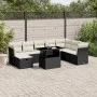 Set de sofás de jardín 8 piezas y cojines ratán sintético negro by vidaXL, Garden sets - Ref: Foro24-3274706, Price: 562,78 €...