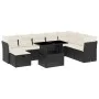 Set de sofás de jardín 8 piezas y cojines ratán sintético negro by vidaXL, Garden sets - Ref: Foro24-3274706, Price: 562,78 €...
