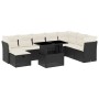 Set de sofás de jardín 8 piezas y cojines ratán sintético negro by vidaXL, Garden sets - Ref: Foro24-3274706, Price: 525,06 €...