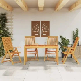 Juego de comedor de jardín 5 piezas madera maciza de acacia by vidaXL, Garden sets - Ref: Foro24-3295257, Price: 446,91 €, Di...