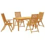 5-teiliges Massivholz-Gartenspeiseset aus Akazienholz von vidaXL, Gartensets - Ref: Foro24-3295257, Preis: 446,91 €, Rabatt: %