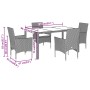 Garten-Essgruppe 5-teilig mit synthetischem Rattan, braunen Kissen und Glasplatte. von vidaXL, Gartensets - Ref: Foro24-32785...