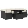 Set de sofás de jardín 7 pzas con cojines ratán sintético negro by vidaXL, Garden sets - Ref: Foro24-3268386, Price: 512,18 €...