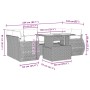 Gartensofagarnitur 7-teilig mit schwarzen Polstern aus synthetischem Rattan von vidaXL, Gartensets - Ref: Foro24-3268386, Pre...