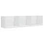 CD-Wandregal aus glänzend weißem Sperrholz, 75 x 18 x 18 cm von vidaXL, Regale und Regale - Ref: Foro24-801316, Preis: 34,90 ...