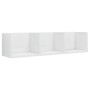 CD-Wandregal aus glänzend weißem Sperrholz, 75 x 18 x 18 cm von vidaXL, Regale und Regale - Ref: Foro24-801316, Preis: 35,55 ...