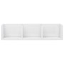 Glossy white plywood CD wall shelf 75x18x18 cm by vidaXL, Shelves and shelves - Ref: Foro24-801316, Price: 35,55 €, Discount: %