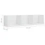 CD-Wandregal aus glänzend weißem Sperrholz, 75 x 18 x 18 cm von vidaXL, Regale und Regale - Ref: Foro24-801316, Preis: 34,90 ...