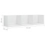 CD-Wandregal aus glänzend weißem Sperrholz, 75 x 18 x 18 cm von vidaXL, Regale und Regale - Ref: Foro24-801316, Preis: 35,55 ...