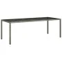 Garten-Essgruppe, 9-teilig, mit synthetischem Rattan und grauem Glas-Kissen. von vidaXL, Gartensets - Ref: Foro24-3278591, Pr...