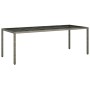 Set comedor jardín 9 pzas y cojines ratán sintético vidrio gris by vidaXL, Garden sets - Ref: Foro24-3278591, Price: 657,73 €...