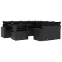 Set de sofás de jardín 8 piezas y cojines ratán sintético negro by vidaXL, Garden sets - Ref: Foro24-3267165, Price: 621,41 €...