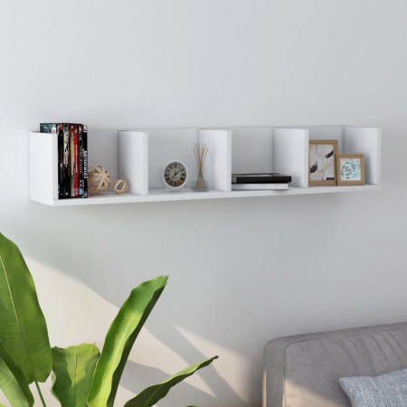 CD-Wandregal aus weißem Sperrholz, 100 x 18 x 18 cm von vidaXL, Regale und Regale - Ref: Foro24-801319, Preis: 41,06 €, Rabat...