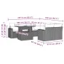 Set de sofás de jardín 8 piezas y cojines ratán sintético negro by vidaXL, Garden sets - Ref: Foro24-3267165, Price: 621,41 €...