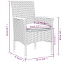 Set de comedor jardín 7 pzas con cojines ratán PE acacia gris by vidaXL, Garden sets - Ref: Foro24-3278636, Price: 587,31 €, ...