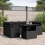 Set de sofás de jardín 7 pzas con cojines ratán sintético negro by vidaXL, Garden sets - Ref: Foro24-3267125, Price: 506,31 €...