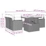 Set de sofás de jardín 7 pzas con cojines ratán sintético negro by vidaXL, Garden sets - Ref: Foro24-3267125, Price: 506,31 €...