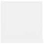 Estante de pared para CD contrachapada blanco 100x18x18 cm
