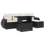 Set de sofás de jardín 6 piezas y cojines ratán sintético negro by vidaXL, Garden sets - Ref: Foro24-3268496, Price: 387,64 €...