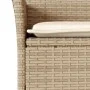 Garten-Essgruppe, 3-teilig, mit synthetischem Rattan, beigen Kissen und Glasplatte. von vidaXL, Gartensets - Ref: Foro24-3278...