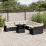 Set de sofás de jardín 11 pzas y cojines ratán sintético negro by vidaXL, Garden sets - Ref: Foro24-3268166, Price: 647,08 €,...
