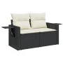 Set de sofás de jardín 11 pzas y cojines ratán sintético negro by vidaXL, Garden sets - Ref: Foro24-3268166, Price: 704,80 €,...