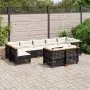 Set de sofás de jardín 8 piezas y cojines ratán sintético negro by vidaXL, Garden sets - Ref: Foro24-3261992, Price: 656,55 €...