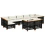 Set de sofás de jardín 8 piezas y cojines ratán sintético negro by vidaXL, Garden sets - Ref: Foro24-3261992, Price: 656,55 €...