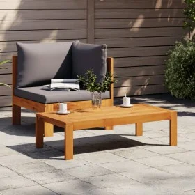 Sofás de jardín 2 pzas con cojines madera maciza acacia by vidaXL, Modular outdoor sofas - Ref: Foro24-367632, Price: 199,18 ...