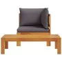 Sofás de jardín 2 pzas con cojines madera maciza acacia by vidaXL, Modular outdoor sofas - Ref: Foro24-367632, Price: 199,18 ...