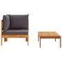 Sofás de jardín 2 pzas con cojines madera maciza acacia by vidaXL, Modular outdoor sofas - Ref: Foro24-367632, Price: 199,18 ...