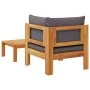 Sofás de jardín 2 pzas con cojines madera maciza acacia by vidaXL, Modular outdoor sofas - Ref: Foro24-367632, Price: 199,18 ...