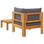Sofás de jardín 2 pzas con cojines madera maciza acacia by vidaXL, Modular outdoor sofas - Ref: Foro24-367632, Price: 191,07 ...