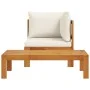 Sofás de jardín 2 pzas con cojines madera maciza acacia by vidaXL, Modular outdoor sofas - Ref: Foro24-367626, Price: 188,71 ...