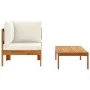 Sofás de jardín 2 pzas con cojines madera maciza acacia by vidaXL, Modular outdoor sofas - Ref: Foro24-367626, Price: 188,71 ...