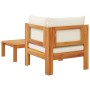 Sofás de jardín 2 pzas con cojines madera maciza acacia by vidaXL, Modular outdoor sofas - Ref: Foro24-367626, Price: 192,14 ...