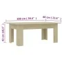 Mesa de centro madera contrachapada color roble 100x60x42 cm de vidaXL, Mesas de centro - Ref: Foro24-801182, Precio: 47,18 €...