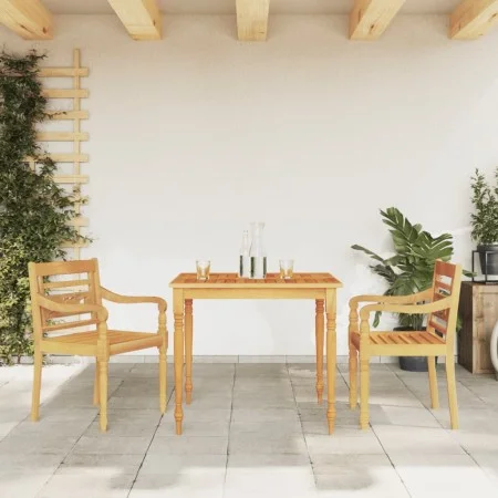 Juego de comedor para jardín 3 pzas madera maciza de teca by vidaXL, Garden sets - Ref: Foro24-3155976, Price: 369,15 €, Disc...