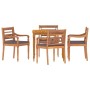 Garten-Essgruppe 5-teilig mit dunkelgrauen Teakholzkissen von vidaXL, Gartensets - Ref: Foro24-3155981, Preis: 639,70 €, Raba...