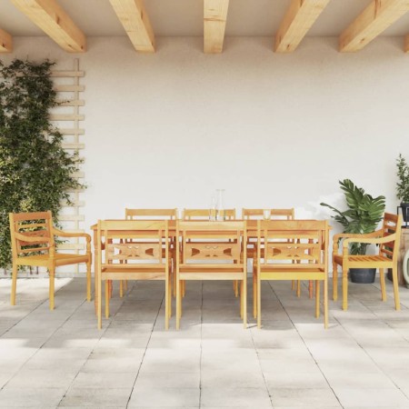 Juego de comedor para jardín 9 piezas madera maciza de teca by vidaXL, Garden sets - Ref: Foro24-3155983, Price: 1,00 €, Disc...