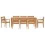 Juego de comedor para jardín 9 piezas madera maciza de teca von vidaXL, Gartensets - Ref: Foro24-3155983, Preis: 1,00 €, Raba...