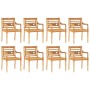 Juego de comedor para jardín 9 piezas madera maciza de teca by vidaXL, Garden sets - Ref: Foro24-3155983, Price: 1,00 €, Disc...