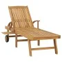 Tumbona de madera maciza de teca de vidaXL, Tumbonas - Ref: Foro24-48015, Precio: 267,35 €, Descuento: %