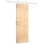 Puerta corredera con herrajes madera maciza de pino 70x210 cm