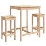 Set de mesa y taburetes altos 3 piezas madera maciza de pino by vidaXL, Garden sets - Ref: Foro24-3154725, Price: 181,51 €, D...
