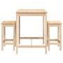 Set de mesa y taburetes altos 3 piezas madera maciza de pino von vidaXL, Gartensets - Ref: Foro24-3154725, Preis: 184,26 €, R...