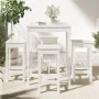 Set de mesa y taburetes altos jardín 5 pzas madera pino blanco de vidaXL, Conjuntos de jardín - Ref: Foro24-3154731, Precio: ...