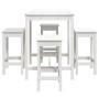 Set de mesa y taburetes altos jardín 5 pzas madera pino blanco von vidaXL, Gartensets - Ref: Foro24-3154731, Preis: 324,66 €,...