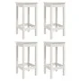 Set de mesa y taburetes altos jardín 5 pzas madera pino blanco de vidaXL, Conjuntos de jardín - Ref: Foro24-3154731, Precio: ...